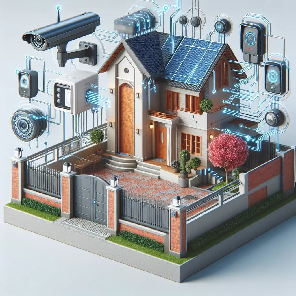 Casa com soluções integradas de segurança e automação